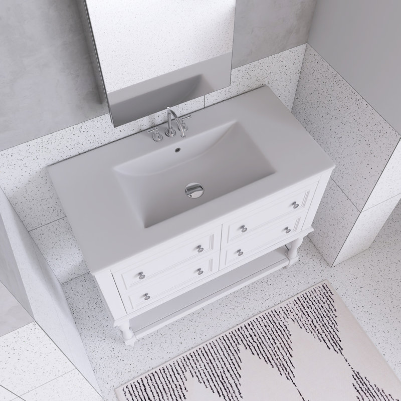Ensemble de meuble-lavabo 36 po avec lavabo, Blanc
