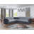 Upholstered Reclining Curved Sectional Right Hand Facing-975763787