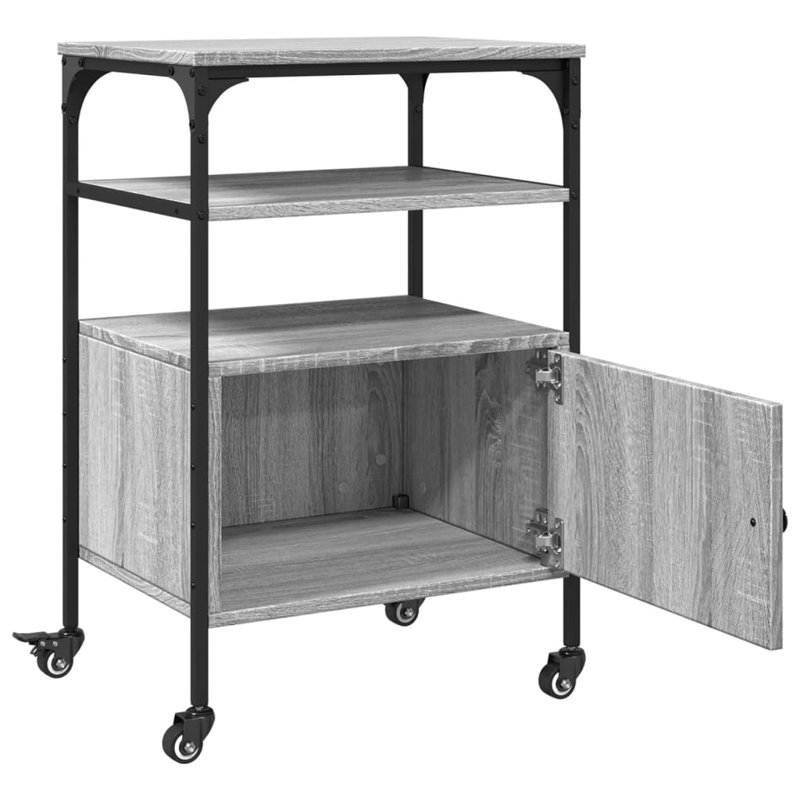 76cm H x 50cm W Printer Stand, Grey Sonoma