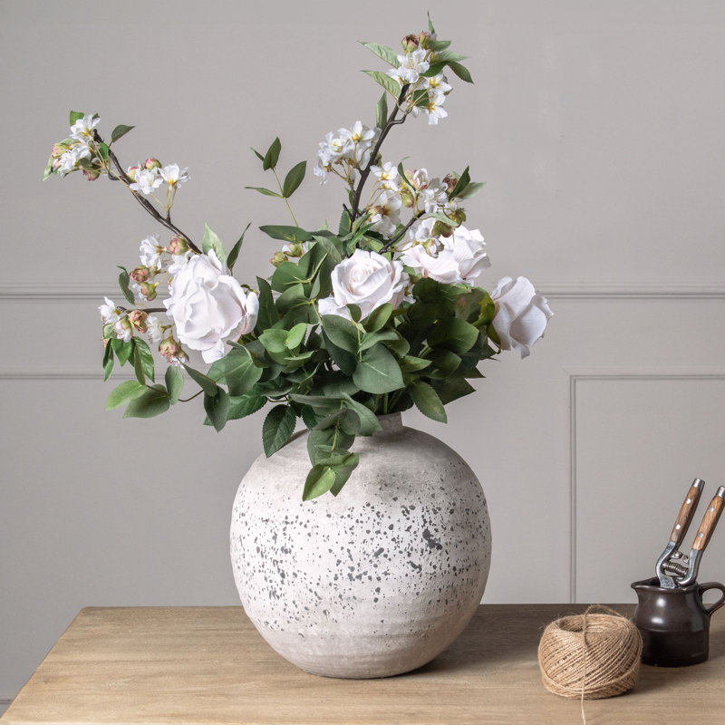 Catheline Handmade Ceramic Table Vase, Stone