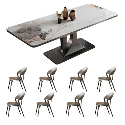 Ensemble de table de salle à manger rectangulaire et chaises