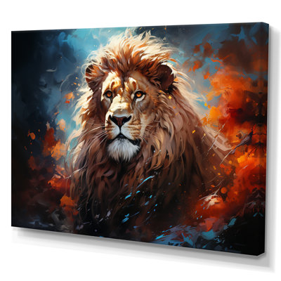 «Lion Vivid Majesty II», reproduction sur toile
