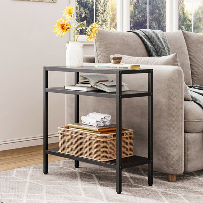 Living Room Black  Steel Top End Table