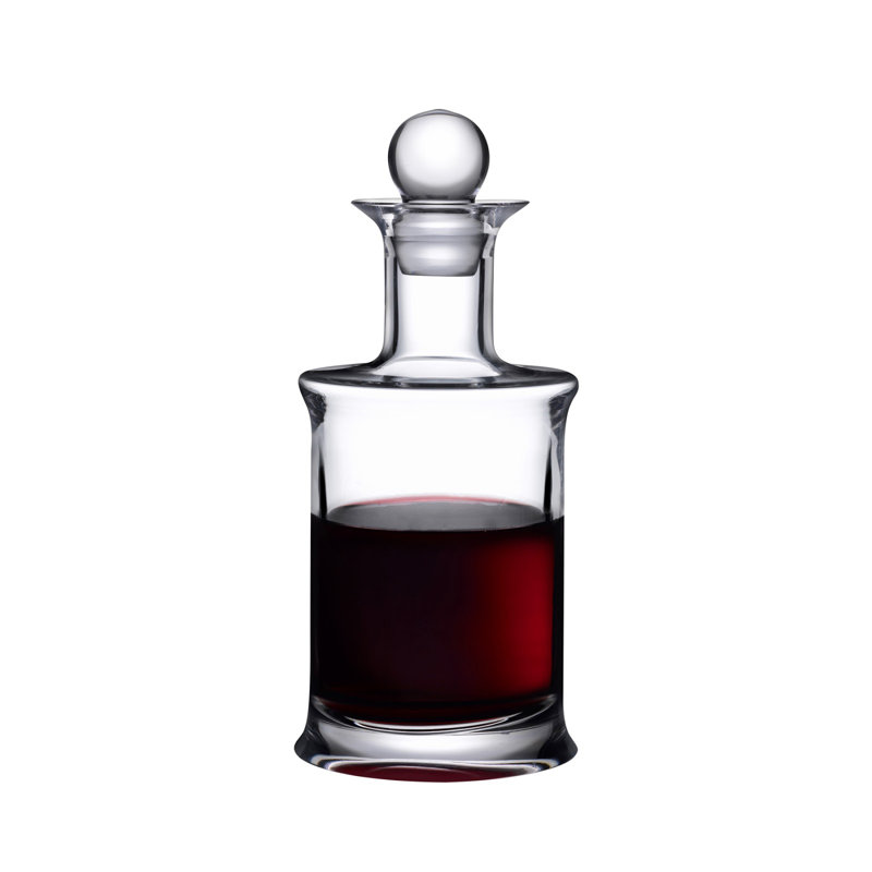 Elegant Lead-Free Crystal Wine Decanter with Circular Stopper