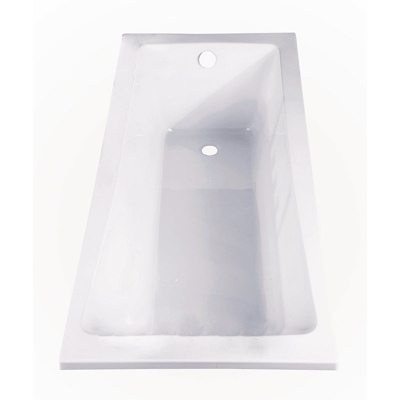 Aqua Eden 59-Inch White Acrylic Rectangular Drop-In Tub with Jets