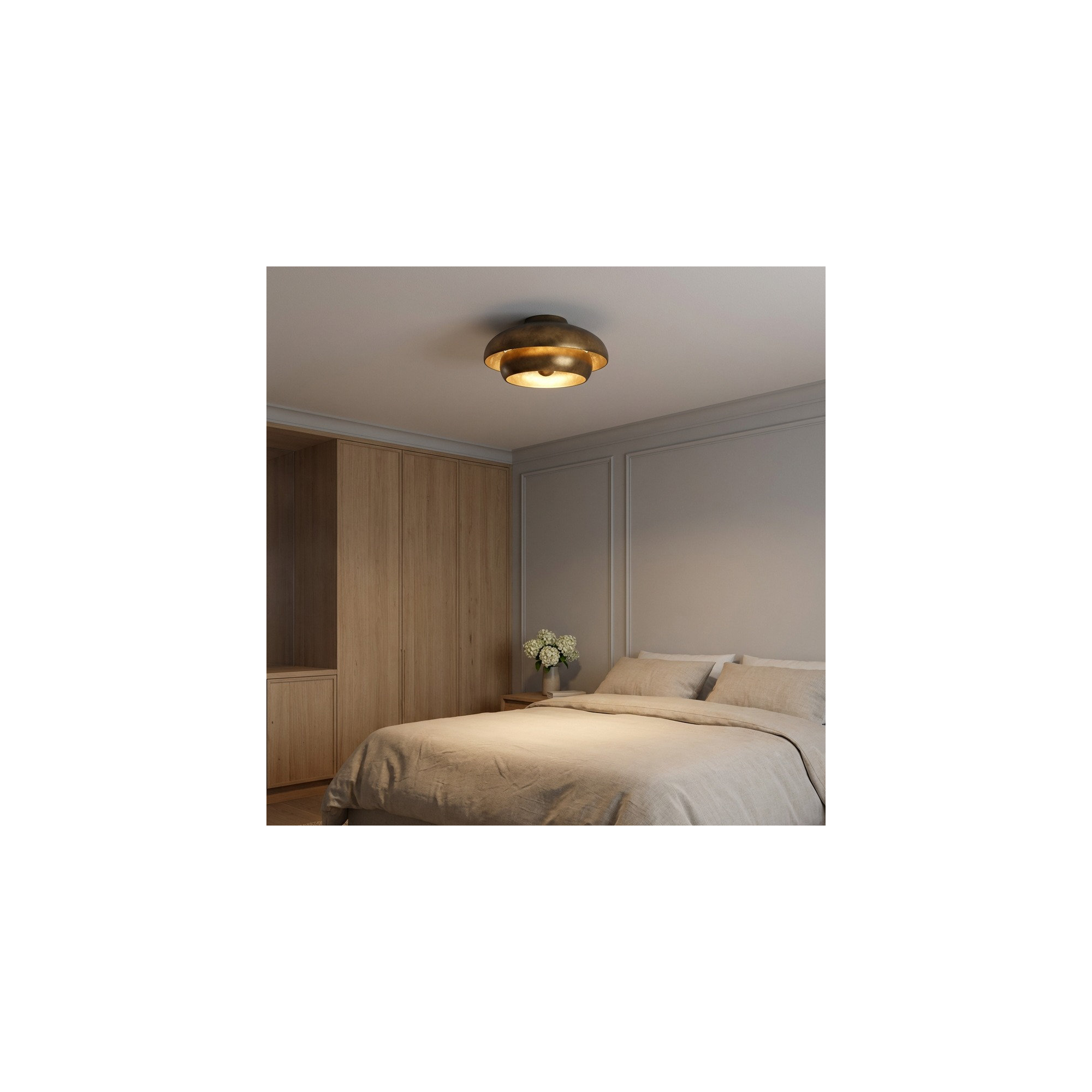 Solene 18 Flush Mount, Vintage Gild