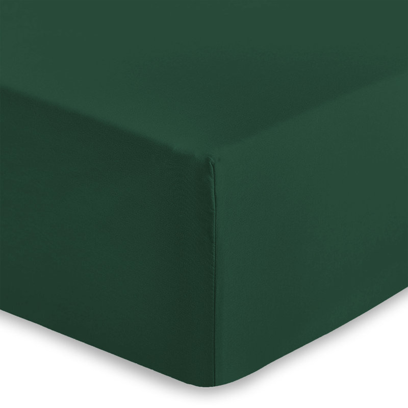 Brushed Microfiber 40cm Deep Fitted Bed Sheet, Emerald, Super King (6')