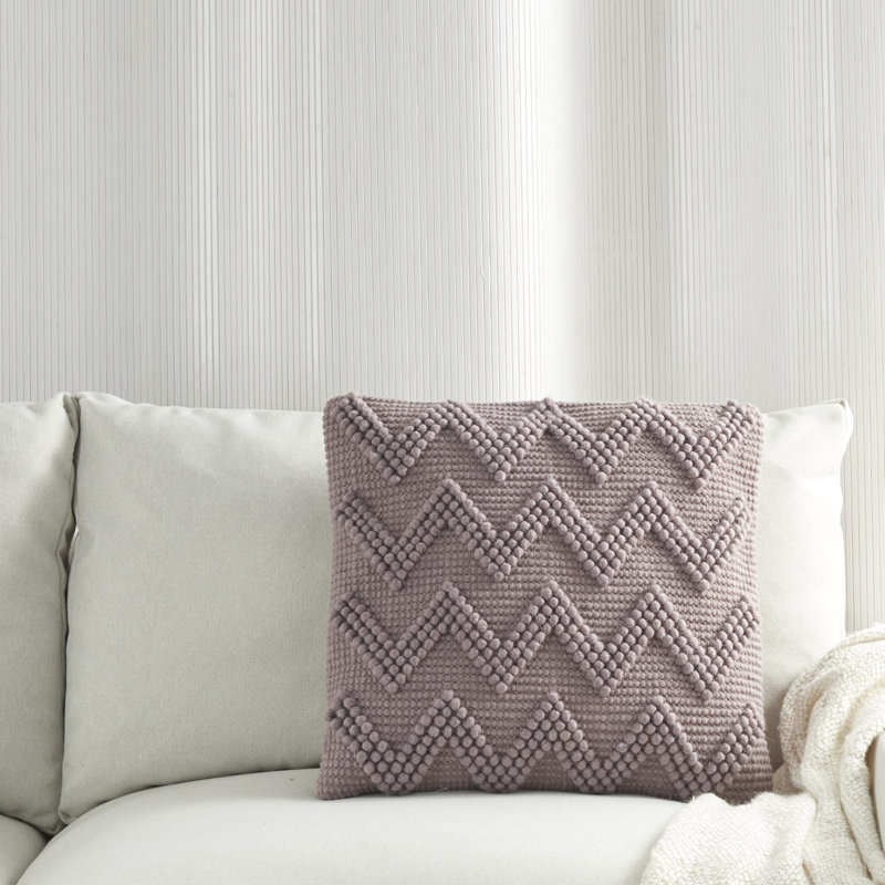  Housse et insert de coussin carré, Carrée, Lavande, H 20 po x l 20 po x P 6 po