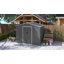 Outsunny 7.7 x 5.6ft Metal Garden Shed with Vents Brown Wood Effect
