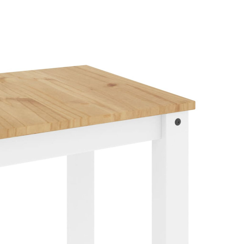 Anarbek Solid Wood Dining Table, White, 60cm W x 112cm L