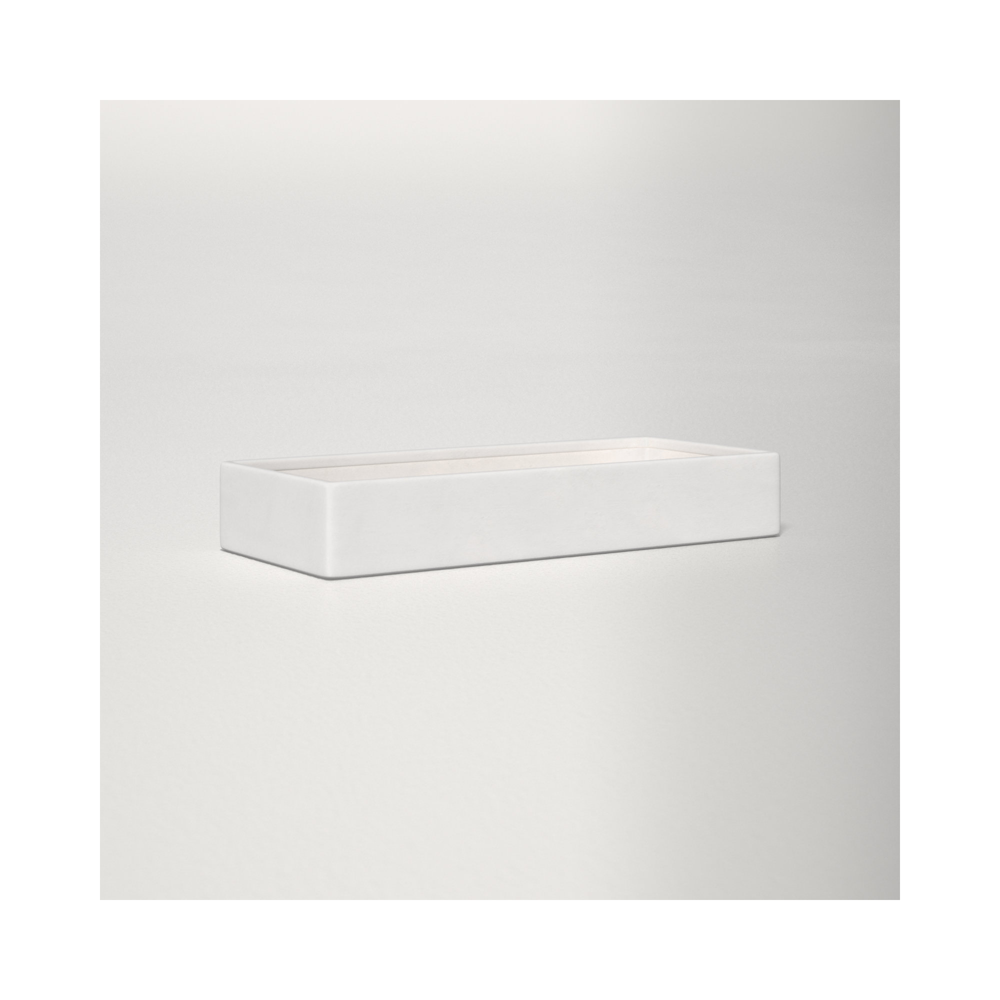 Chip Ceramic Pot Planter, White
