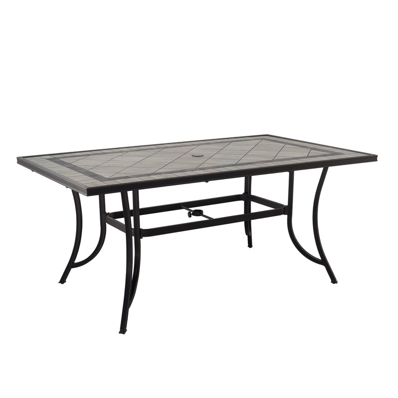 Carsten Classic Outdoor Dining Table, Gray, 39.76" W  x 67.72" D x 28.35" H