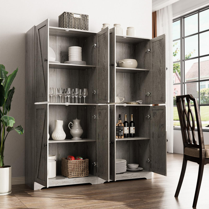 Armoire garde-manger de 72 po de hauteur, Gris