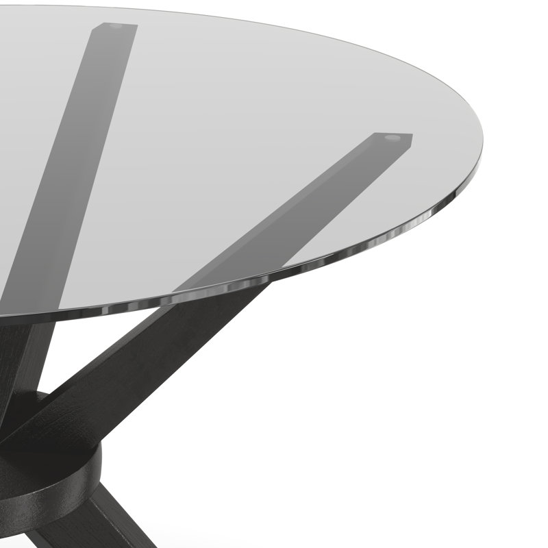 Bixie 48'' Round Dining Table, Dark Walnut