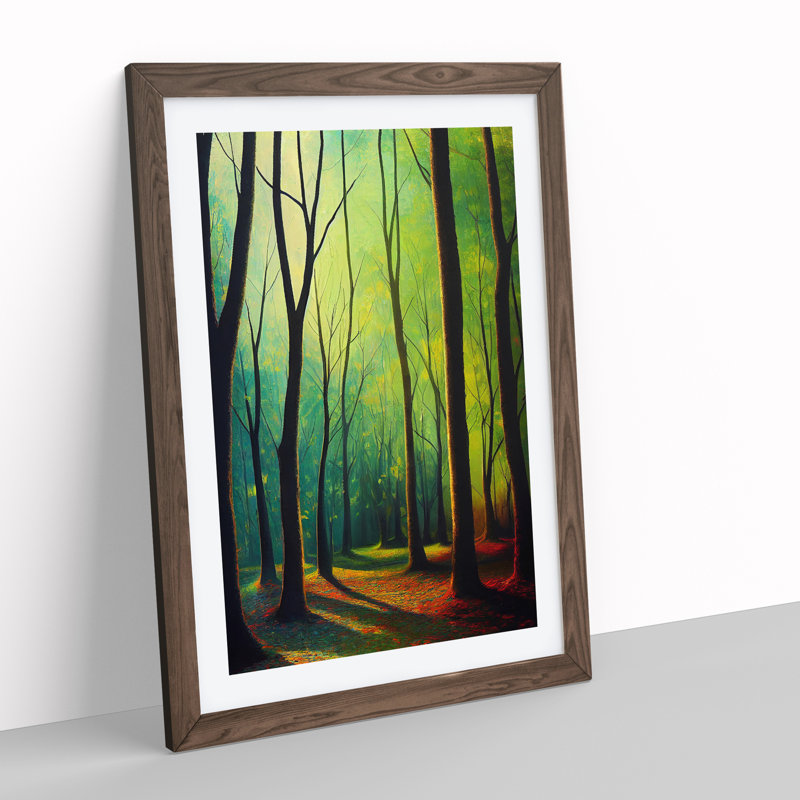 A Forest Adventure - Framed Print, 64cm H x 46cm W x 2cm D, Walnut