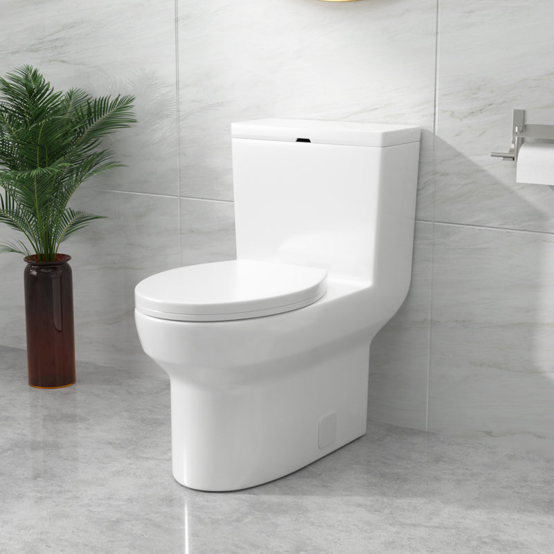 Toilette une pièce fixée au sol à hauteur de chaise Sarlai 1,28 GPF (siège inclus)