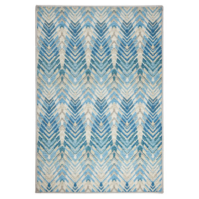 Seneca Blue Machine Washable Rug