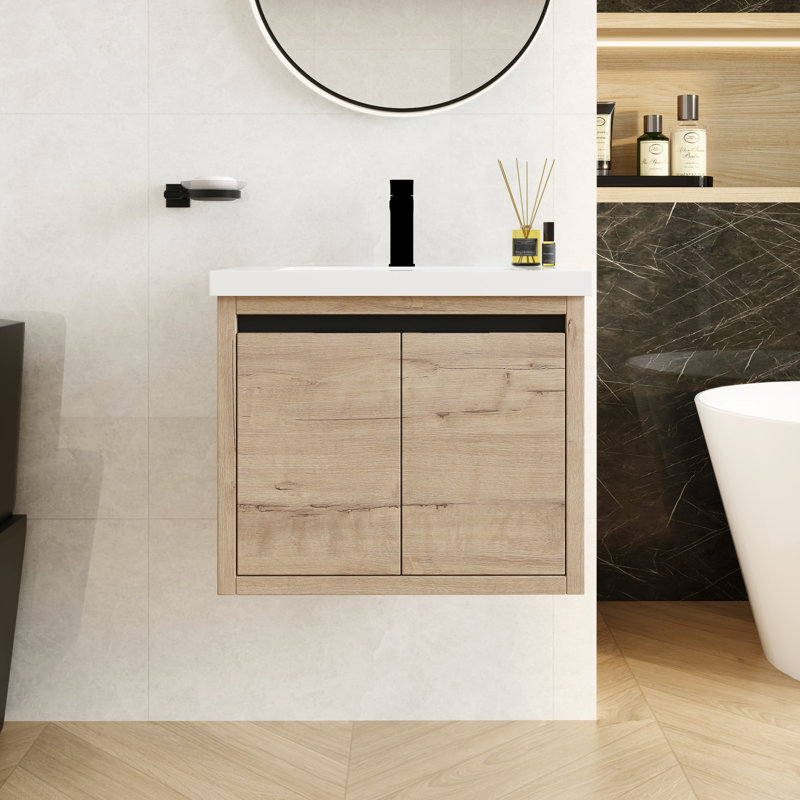 Ensemble de meuble-lavabo simple 24 po Larah, Chêne
