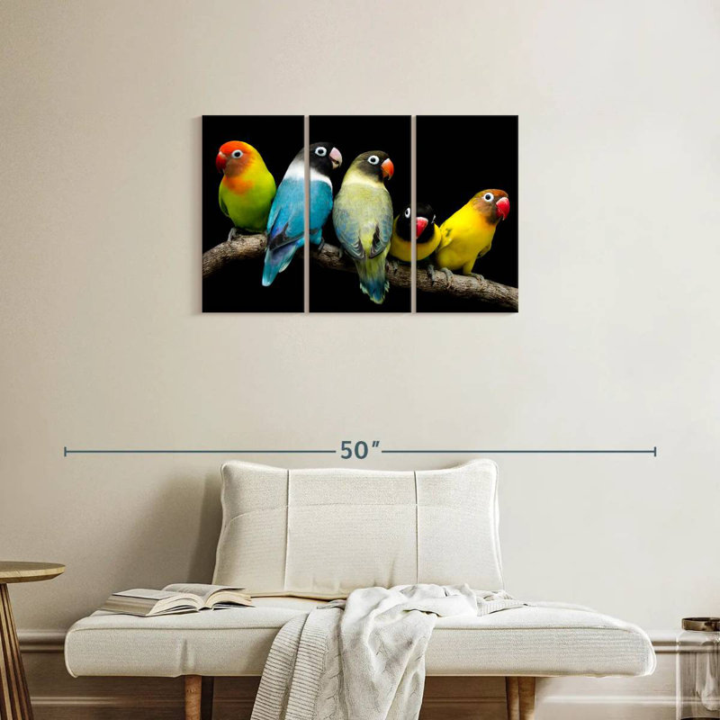 Brampt Five Lovebird Pets, 20" H x 33" W