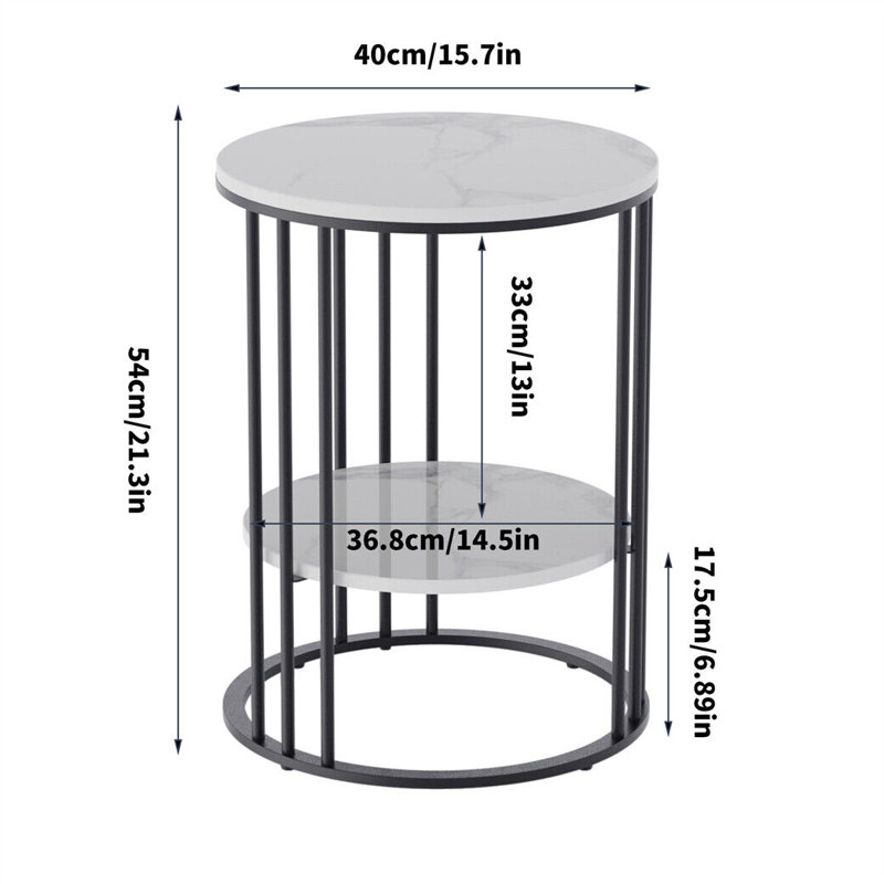 Alkis Side Table with Storage