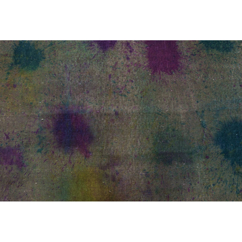 Tapis à motif abstrait moderne en laine Daliesque Handmde 7 pi 10 po x 11 pi 7 po Modern