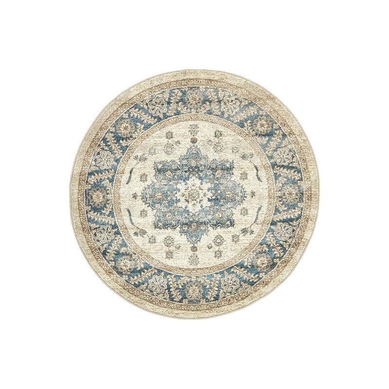 Tapis oriental beige Pastore, Rond 4 pi