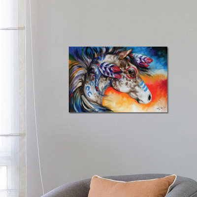 Appaloosa Indian War Horse 1 Piece Wrapped Canvas Painting