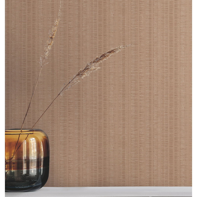 Papier peint rayé Line In The Sand, Orange