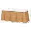 Naturel avec motif festonné ondulé, forme rectangulaire, siège amovible rembourré en tissu de couleur miel, profondeur 22,29 po, largeur 46,24 po, hauteur 18,53 po, bordure 28,32 lb, bordure, mousse