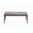 Bevis Engineered Stone Top & Walnut Finish Rectangular Coffee Table