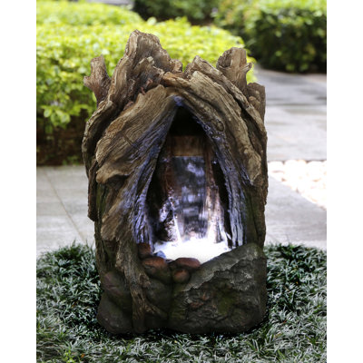 Fontaine avec lumière DEL en résine