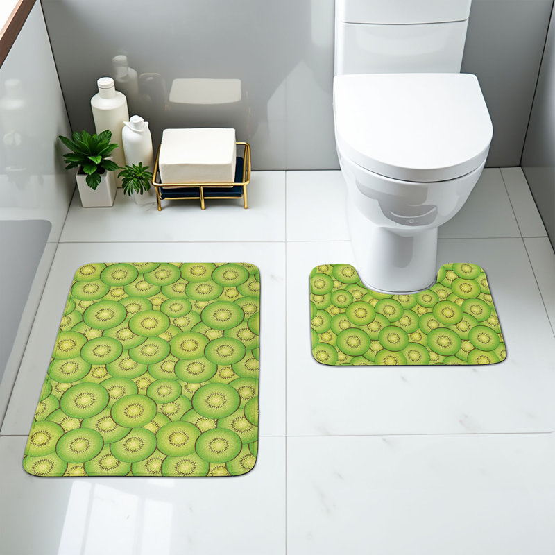  Ensemble de 2 tapis de salle de bain Kiwi