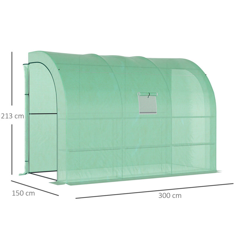 Vardin 9 Ft W x 4 Ft D Lean-to Greenhouse
