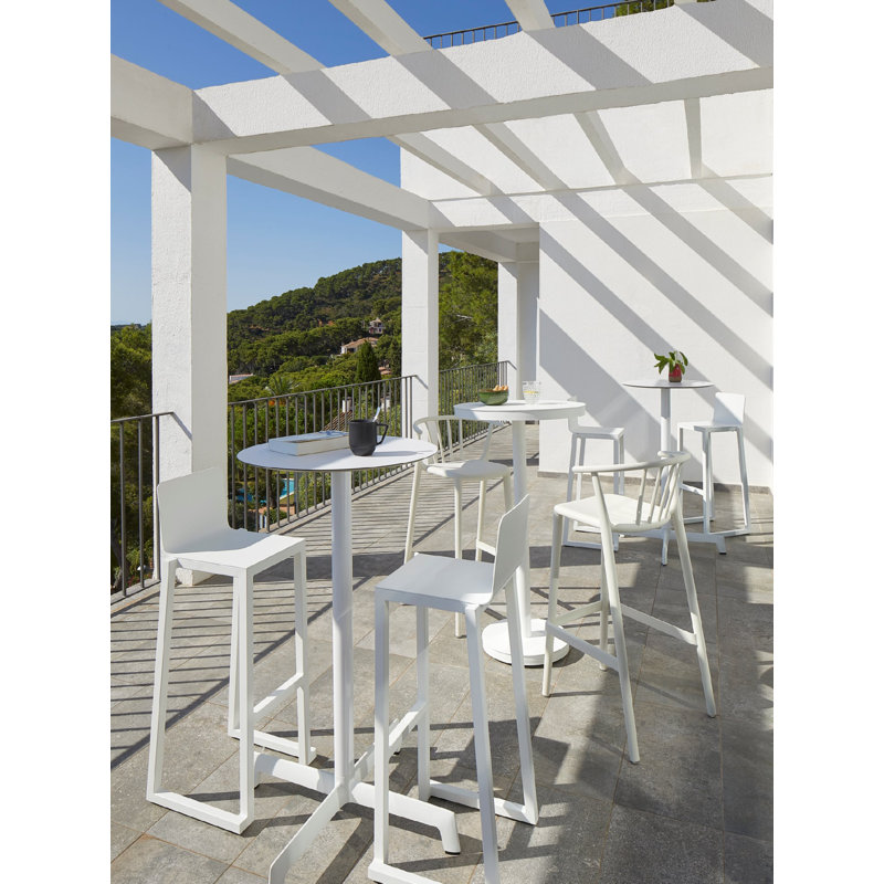 Barcino Round Dining Table, 43.31"H x 23.62"L x 23.62"W, White