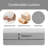 Elegant Minimalist Designed Linen Upholstered Storage Bench With Flip-Top Cabinet-437452114
