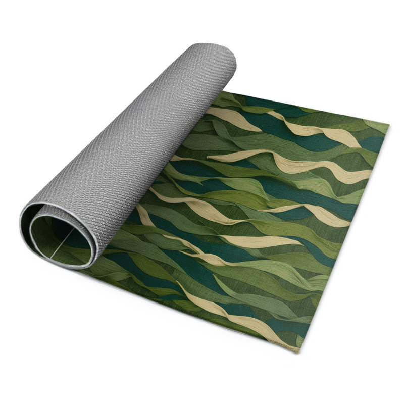 Nature Green Indoor and Outdoor Area Rug, Rectangle 3' x 5'