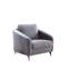 Fauteuil moderne chic en velours gris Livia