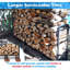 Support de support à bois de chauffage de 4 pi, support réglable de bûche de feu robuste pour foyer, organisateur de rangement extérieur en métal pour pile de bois, outil de support de bûches de patio, noir-1573158678