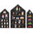 3 Pcs Set House-Shaped Shelf Wooden Shadow Cubby Box Display Shelf