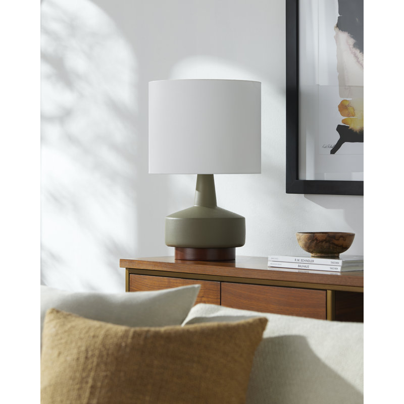 Minta Nerra Table Lamp, Olive, White