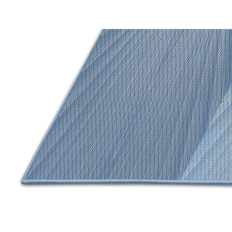Tapis bleu / gris Choute, Rectangle 5 pi x 7 pi