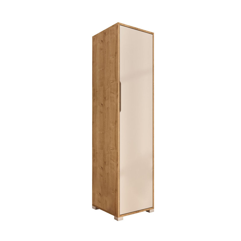 Armoire moderne avec de nombreuses tablettes, chêne saphir et blanc, 18,5 po x 72,0 po x 17,7 po | Panneau de particules 100% mélaminé, capacité de tablette de 66,1 lb | Conception murale, solution de rangement élégante et fonctionnelle
