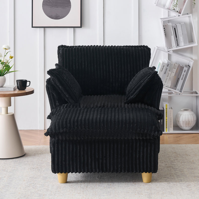 Velours côtelé rétro simple avec coussins décoratifs - Ajoute du charme au salon, à la chambre à coucher et au cadre en bois massif