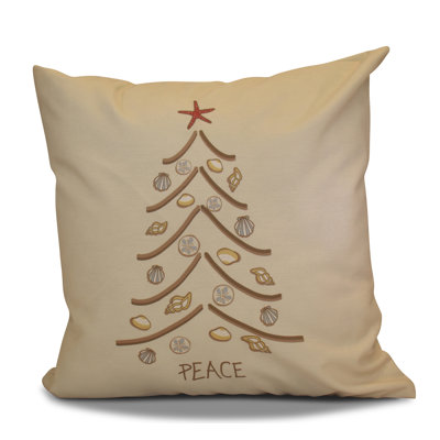 Housse de coussin décoratif carré Coastal Christmas