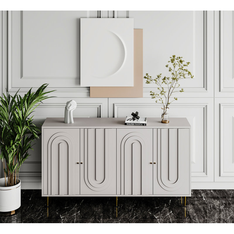Armoire de rangement Buffet Modern, Gris
