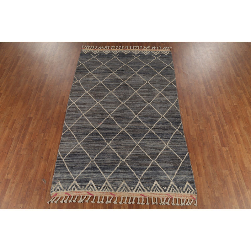 Tapis marocain à motif de treillis all-over 6 x 10