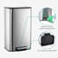 Stainless Steel Step On Kitchen Trash Can - 5.3L