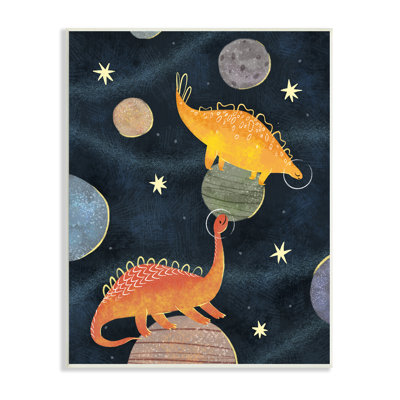 " Dinosaur Astronauts On Space Planets Yellow Stars " by Ziwei Li
