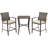 2 - Person Wicker Patio Dining Set with Square Table , Cushions Included-2029173412