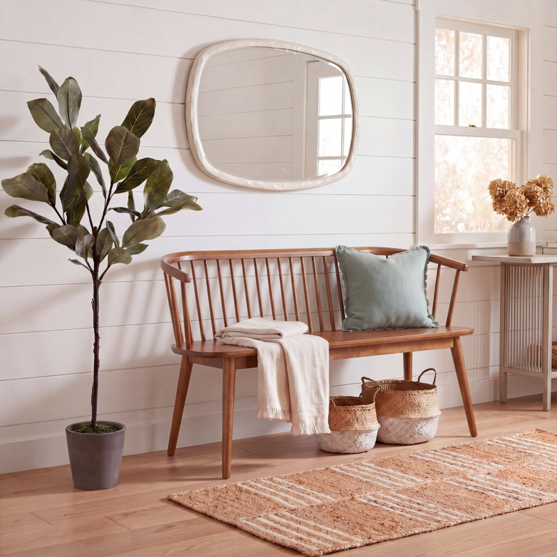 Ayaah Solid Wood Bench, Honey